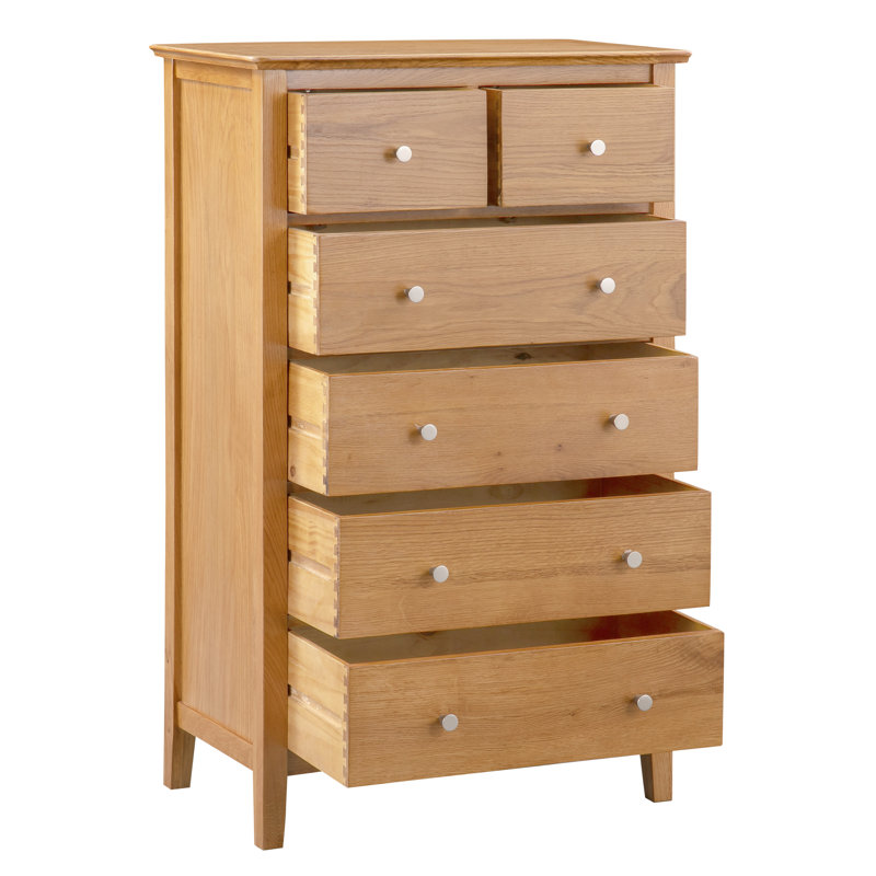 Lanie Solid Wood 70 cm W Chest of 6 Drawers
