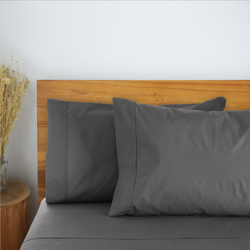 Luxclub 3 PC Dark Gray Twin Silky Soft Cooling Extra Deep Pocket Performance Sheet Set, Dark Gray