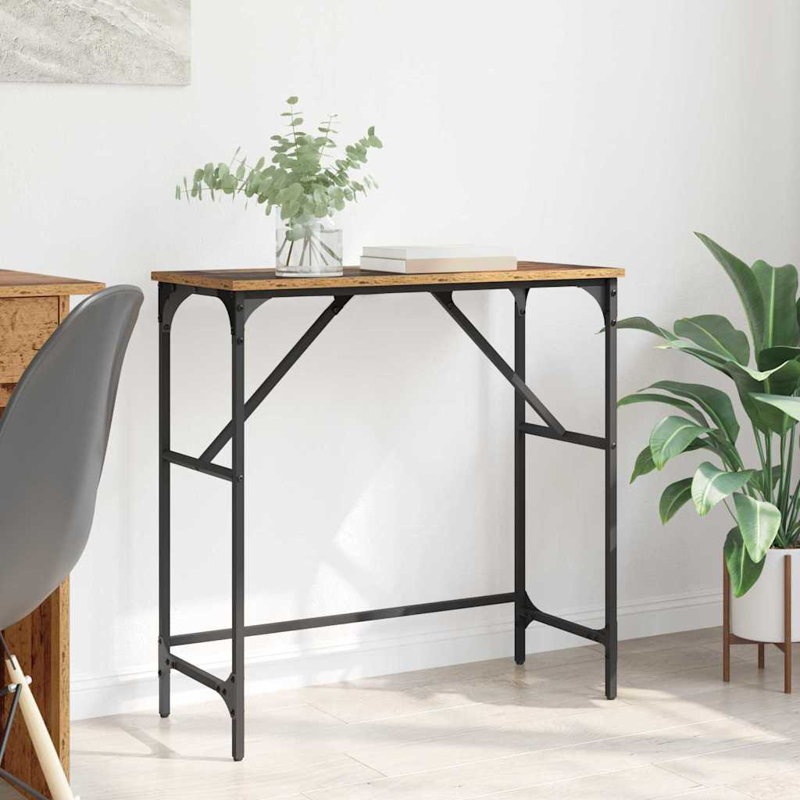 Console Table, Old Wood, 75cm H x 75cm W x 32cm D