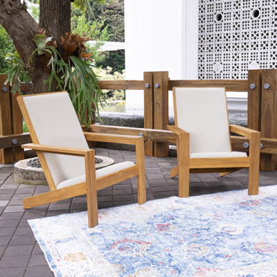 Chrishon Teak Outdoor Adirondack Chair (Set of 2)