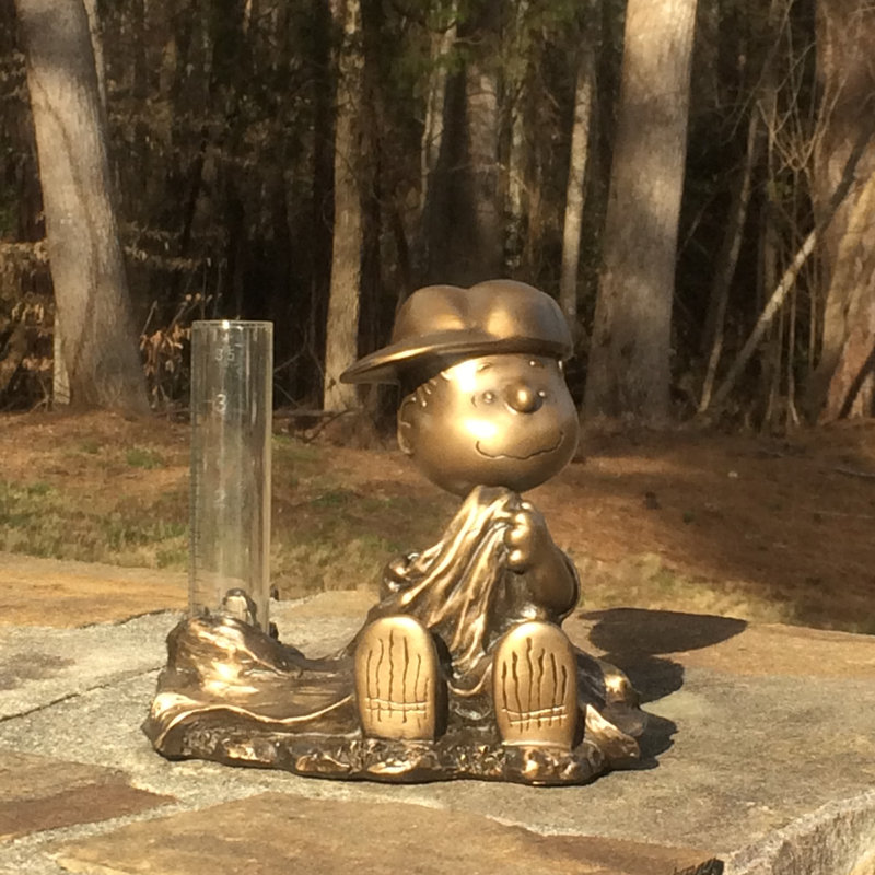 Pluviomètre Linus Snoopy Peanuts, Or antique