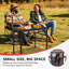 Table de camping pliante portative 2 pieds avec bureau en filet, légère et compacte pour les activités de plein air