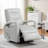Modern Breathable Faux Leather Swivel Glider Recliner Chair with 360° Rotation, Manual Recline & Plush Open Arm Design for Living Room-1212645870