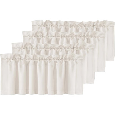 Cantonnière occultante 4 panneaux pour fenêtre de cuisine / salle de bain / salon / chambre à coucher intime avec passe-tringle courte fenêtre, l 52 po x L 18 po, gris anthracite