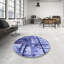 Tapis abstrait bleu / blanc-1577625969