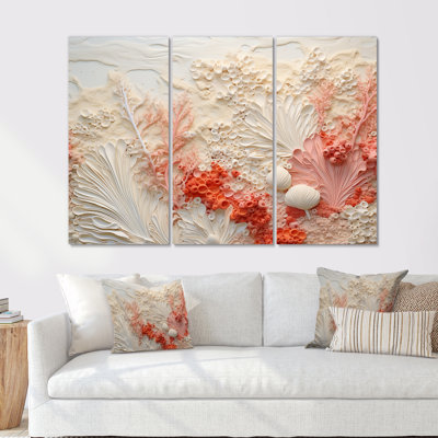 Puga - Coastal Coral Under Water Canvas Wall Art Set