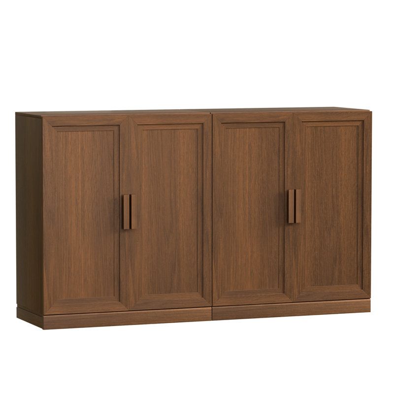 Gershwin Accent Storage Cabinet, White, 36" H × 62" W × 16" D