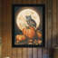 «In the Pumpkin Patch» par John Rossini, art mural imprimé, affiche prête à accrocher, cadre noir