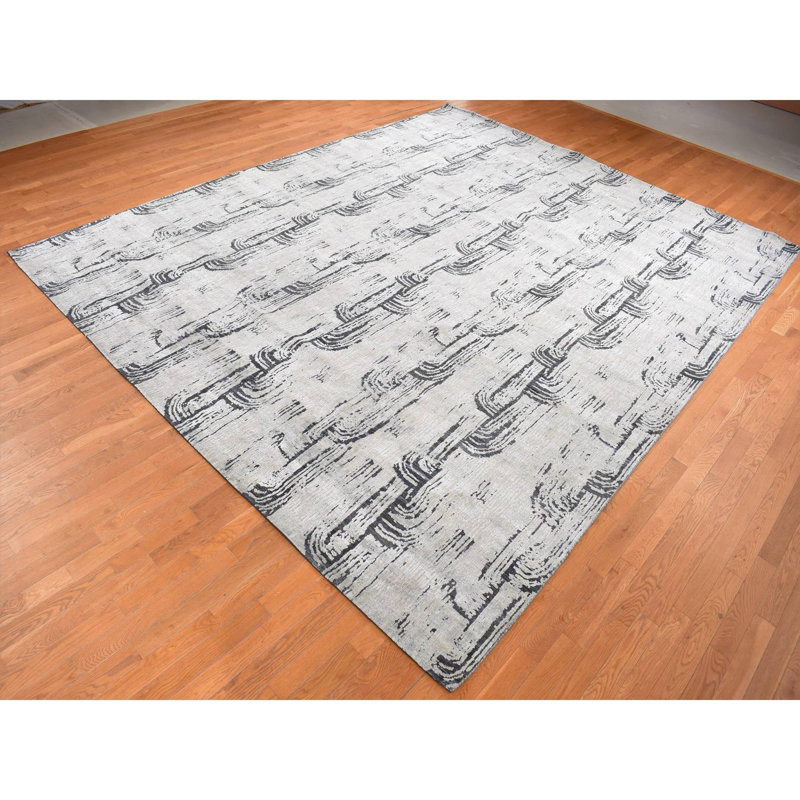 Tapis unique en laine nouvel âge 11 pi 9 po x 14 pi 10 po Tocci