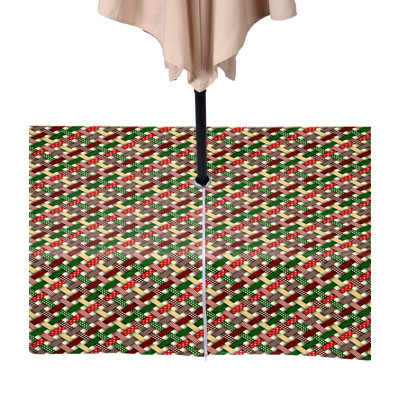 Christmas Ribbons Water Repellent Tablecloth
