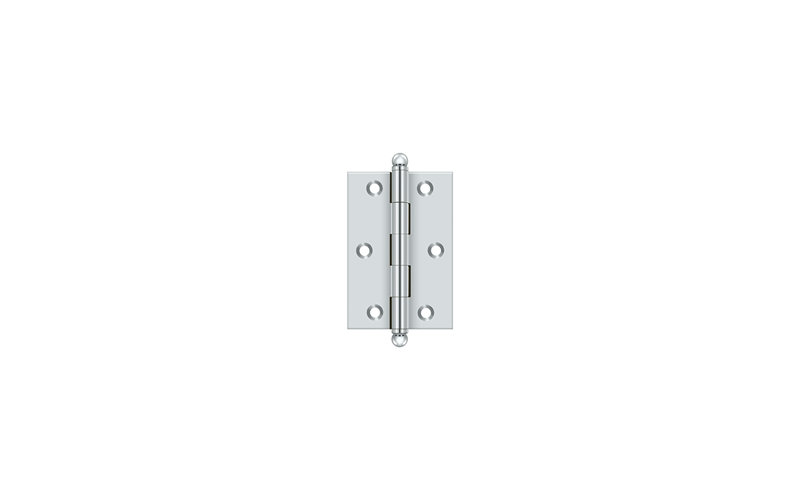 3'' x 2'' Butt Bearing Hinge, Polished Chrome
