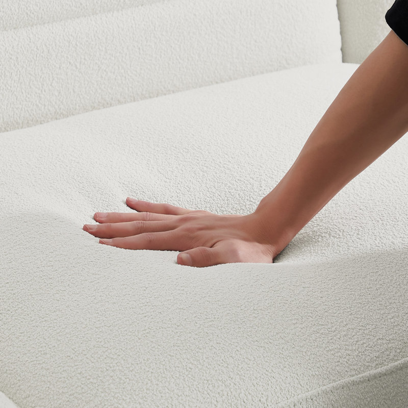 Canapé modulaire rembourré 4 pièces Brihanna, Crème Boulce