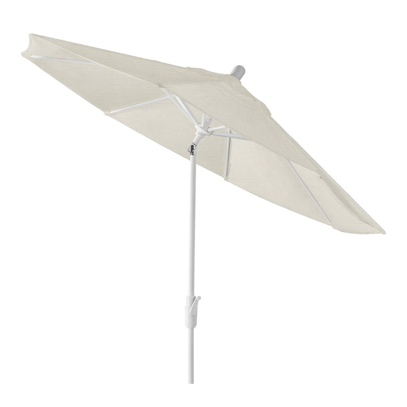 Parasol de marché Sunbrella 9 'Jericho, Sable blanc, Toile Sunbrella® naturel