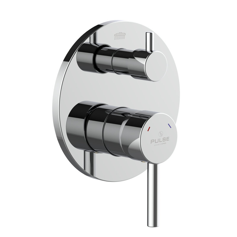 Chrome Two-Way Pressure Balance Shower Valve with Trim Kit
