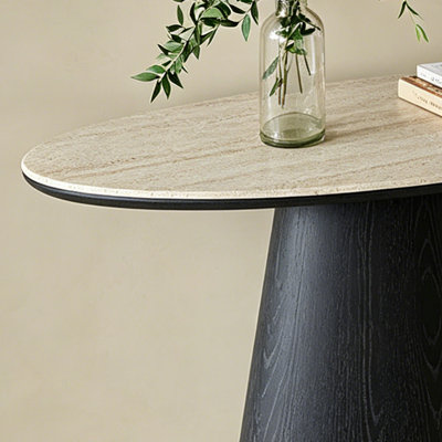 Console ovale simple de style moderne