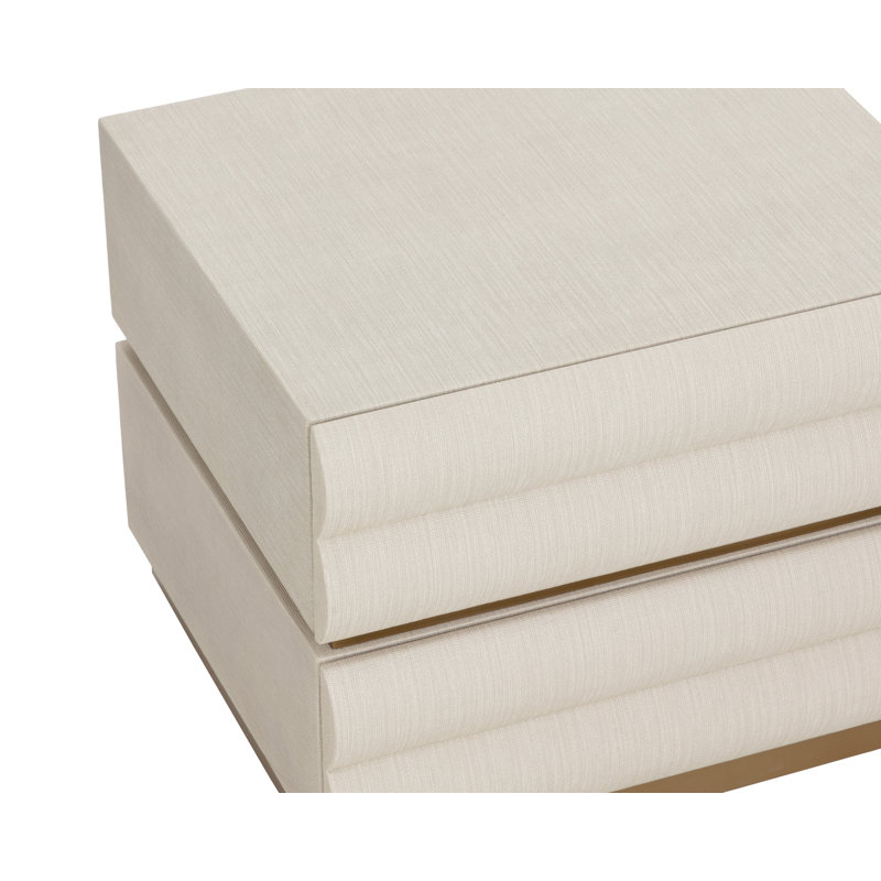 Subira 2 - Drawer Solid Wood Nightstand, Cream