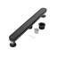 FINE FIXTURES Drain de douche linéaire de 24 pouces, insert et grille 2-en-1, bord arrondi, acier inoxydable de calibre 10, sortie centrale, crépine incluse