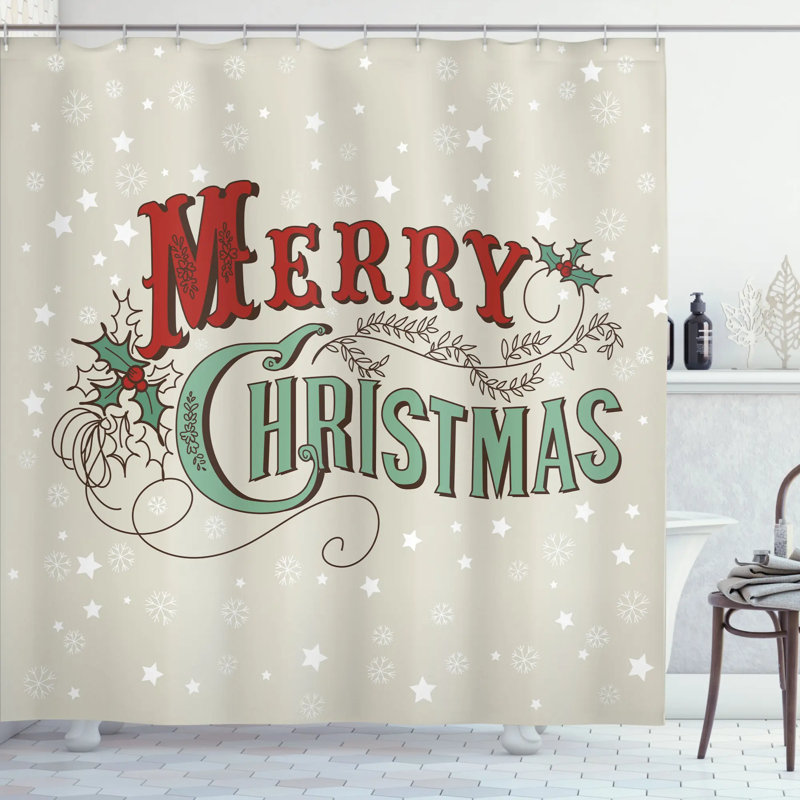 Shower Curtain Set + Hooks, 75" H x 69" W