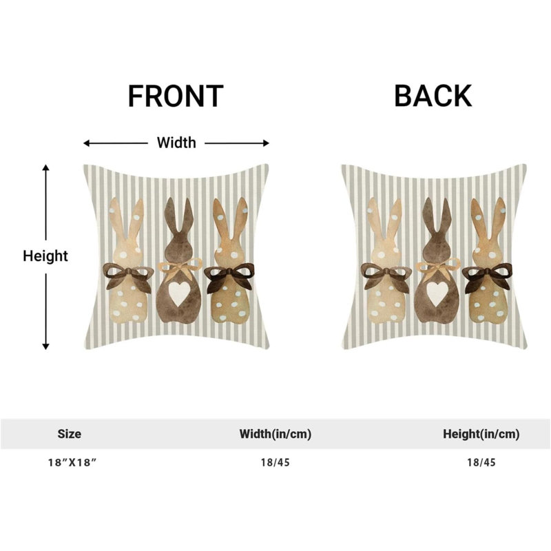 Print Linen Reversible Pillow Cover