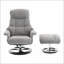 Fauteuils inclinables | Fauteuil inclinable moderne pivotant à 360 ° avec repose-pieds, tissu en chenille, massage à 5 points Chauffage, gris ardoise | Tissu chenille | Gris ardoise