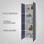 Armoire polyvalente avec cinq tablettes et portes de rangement pour la cuisine et la maison, blanc et bleu | Idée de cadeau-2006378200