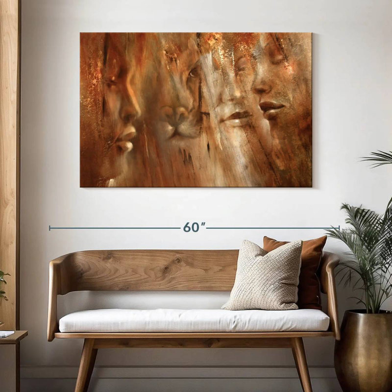 Leisha Faces II, 32" H x 48" W