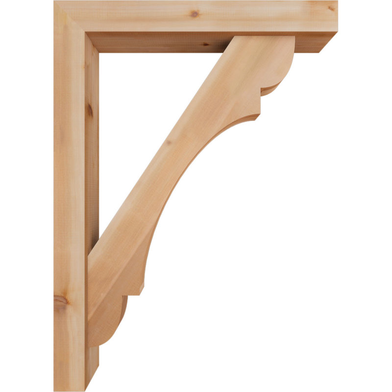 Support de bloc olympique avec entretoise décalée, 44 x 32, Cèdre rouge occidental de l 5 1/2 po (lisse)