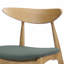 Ensemble de 2 chaises rétro en bois d'hévéa avec dossier ergonomique et coussins moelleux pour la salle à manger-770993024