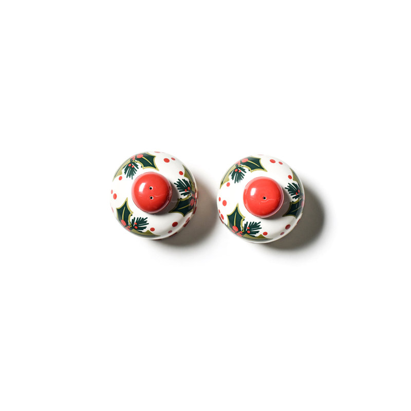 Balsam Holly Ruffle Salt And Pepper Set