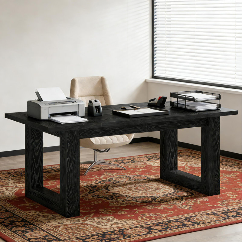 Table de travail en bois, bureau de direction, bureau d'ordinateur, bureau