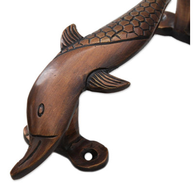 Almaraz Dolphin Passage Brass Door Pull Plate