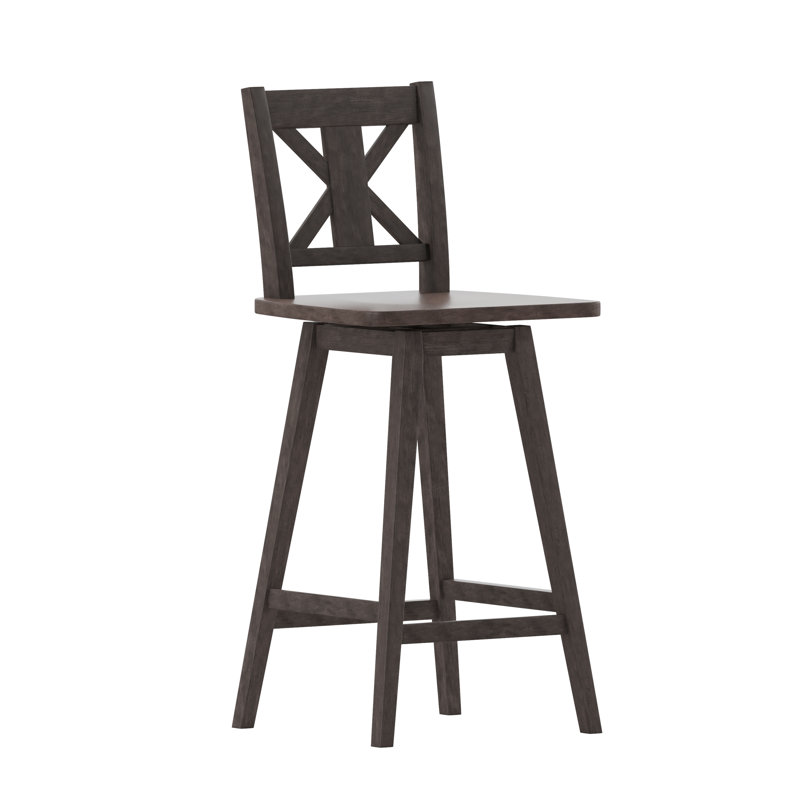 Tabouret de bar pivotant en bois massif de qualité commerciale, Tabouret de bar (siège d'une hauteur de 28,5 po)