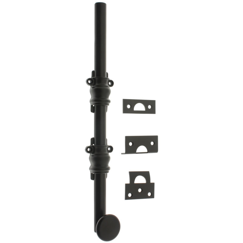 Solid Brass 8" Ornamental Bolt, Oil-Rubbed Bronze