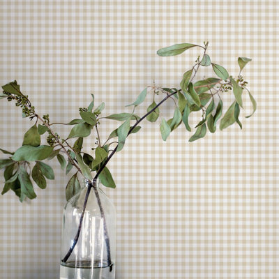 Papier peint à carreaux Gingham