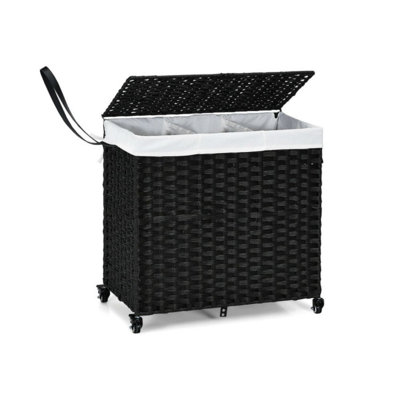 Rolling Laundry Hamper with Handles