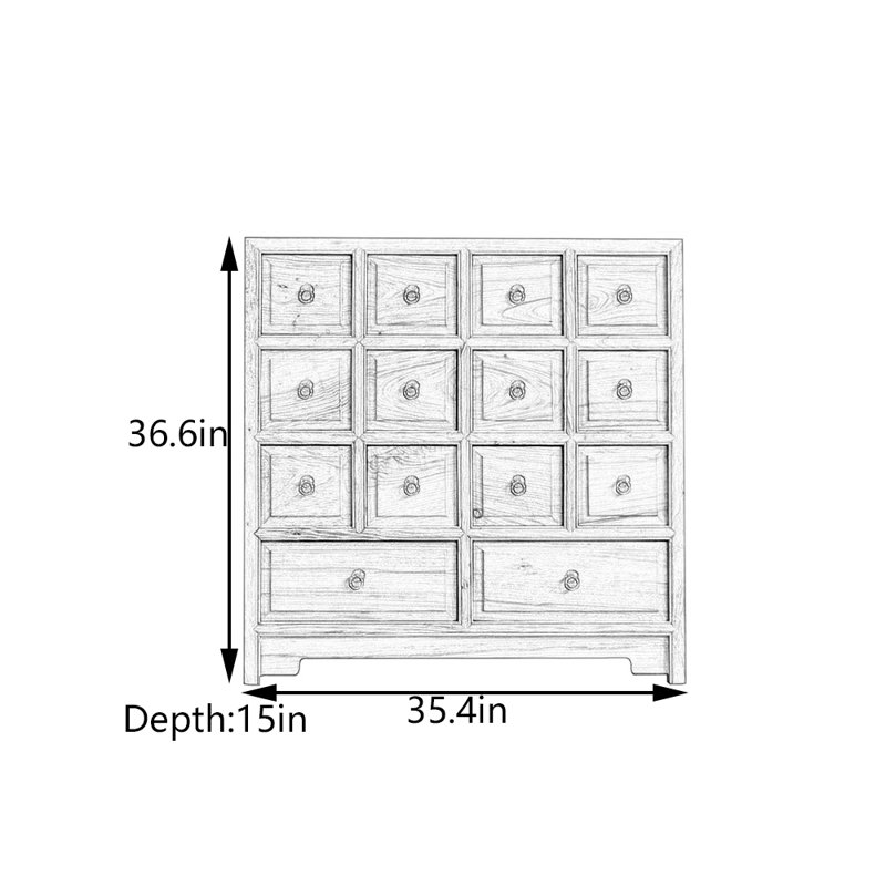 Armoire de couloir en bois de camphre massif