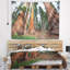 Tapisserie et trois grands séquoias avec paysage africain-28488152