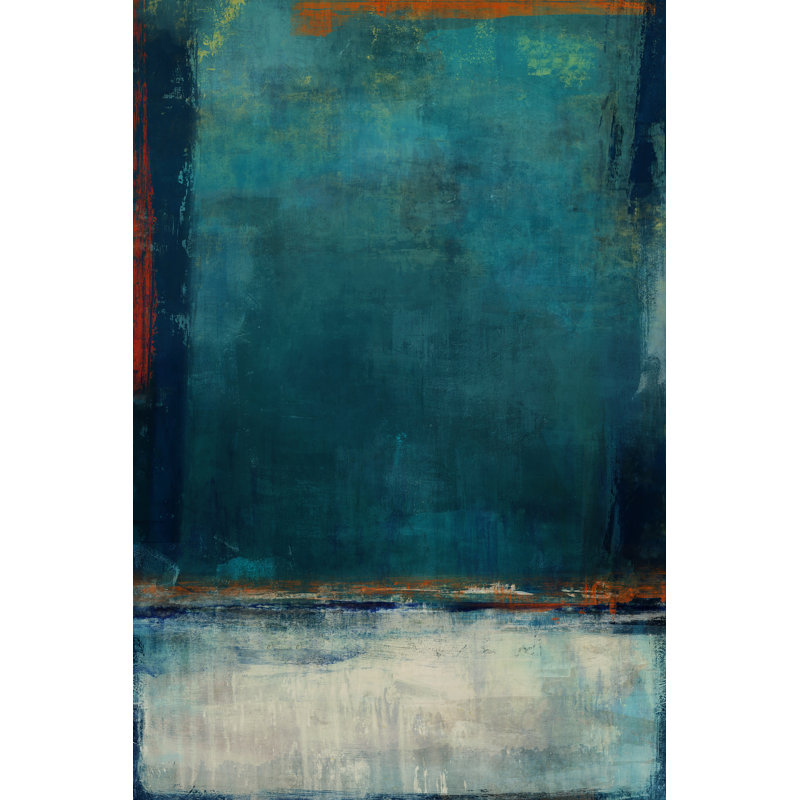 Azure View Painting by Mari Urasawa, 70" H x 47" W x 1.5" D, Knife Gel