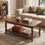 Table basse 47 pouces, table de bout rectangulaire Mid-Century moderne