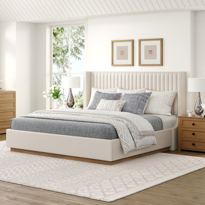 Buzio Upholstered Wood Base Bed