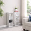 8-layer Adjustable Shelf Ultra-thin Bookshelf with Wavy Border Design for Aesthetic Home Office Storage-130604099