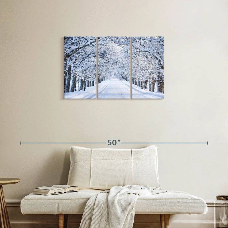 Harnek Snowy Alley Trees, H 20 po x l 33 po