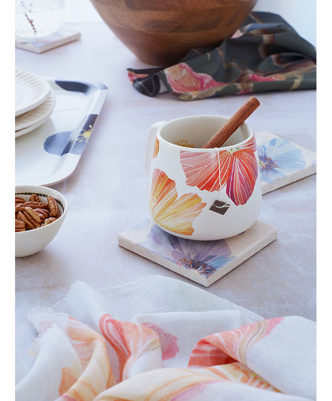 Tasse en porcelaine: Hibiscus