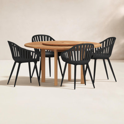 Anautica 59" Eucalyptus Patio Dining Set