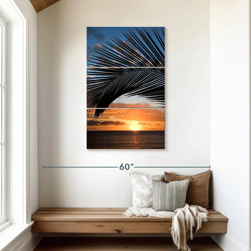 Coucher de soleil Harnek à Maui Beach, H 45 po x l 28 po
