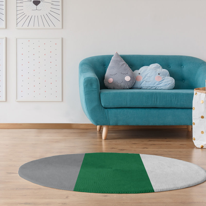 Chenille Indoor Rug, Round 5'