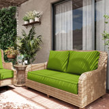 Wynee Outdoor 5'' Loveseat Cushions Bench Seat / Back Cushion, Only Cushions