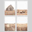 «Rustic Farmhouse sépia-toned Barn and Field Modern Artwork Minimalist Wall Decor», 4 pièces-101520145-101520140