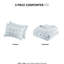 Couette bleue pour lit double/queen avec 2 taies d'oreiller, tissu au look charmant