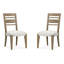 Table de salle à manger rectangulaire avec 2 chaises d'appoint et 2 chaises d'appoint rembourrées-37903778
